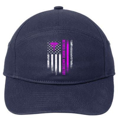 Vintage Usa American Flag Proud Retired Na Nurse Anesthetist Cute Gift 7-Panel Snapback Hat