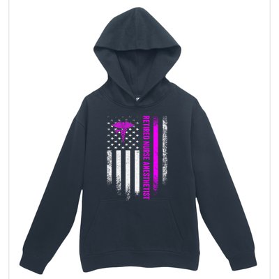 Vintage Usa American Flag Proud Retired Na Nurse Anesthetist Cute Gift Urban Pullover Hoodie