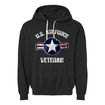 Vintage US Air Force Veteran Vintage USAF Veteran  Garment-Dyed Fleece Hoodie