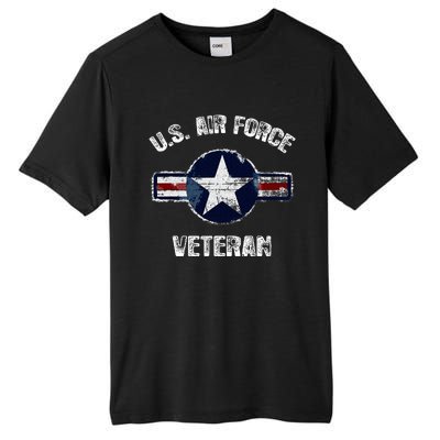 Vintage US Air Force Veteran Vintage USAF Veteran  Tall Fusion ChromaSoft Performance T-Shirt