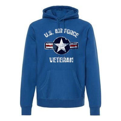 Vintage US Air Force Veteran Vintage USAF Veteran  Premium Hoodie