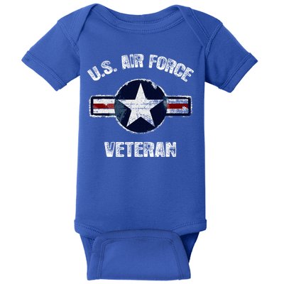 Vintage US Air Force Veteran Vintage USAF Veteran  Baby Bodysuit