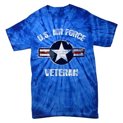 Vintage US Air Force Veteran Vintage USAF Veteran  Tie-Dye T-Shirt