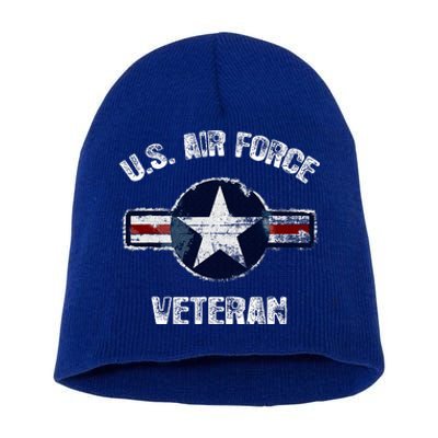 Vintage US Air Force Veteran Vintage USAF Veteran  Short Acrylic Beanie