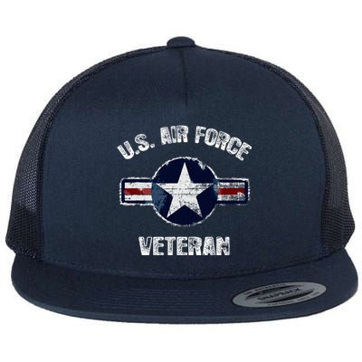 Vintage US Air Force Veteran Vintage USAF Veteran  Flat Bill Trucker Hat