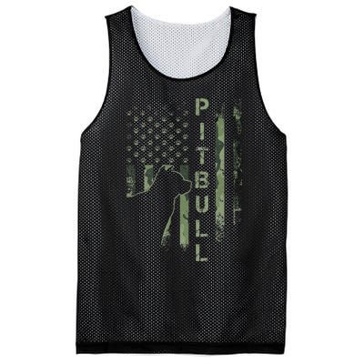 Vintage USA American Camo Flag Pitbull Dog Silhouette Pittie Mesh Reversible Basketball Jersey Tank