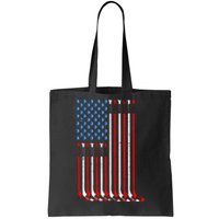 Vintage USA American Flag Ice Hockey Goalie Tote Bag