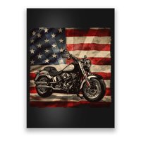 Vintage USA American Flag Motorcycle Biker Poster