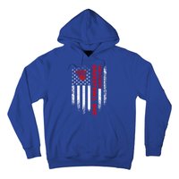 Vintage Usa American Flag World's Okayest Basketball Dad Funny Gift Hoodie