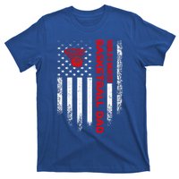 Vintage Usa American Flag World's Okayest Basketball Dad Funny Gift T-Shirt