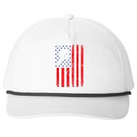 Vintage US American Flag Pickleball Player Paddleball Lover Snapback Five-Panel Rope Hat