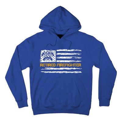 Vintage Usa American Flag Retired Firefighter Retiret Great Gift Hoodie