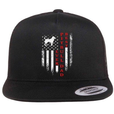 Vintage Usa American Flag Best Pit Bull Pitbull Dog Dad Ever Flatbill Hat