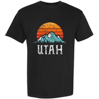 Vintage Utah Accessories Distressed 80s Mountains Retro Utah Garment-Dyed Heavyweight T-Shirt