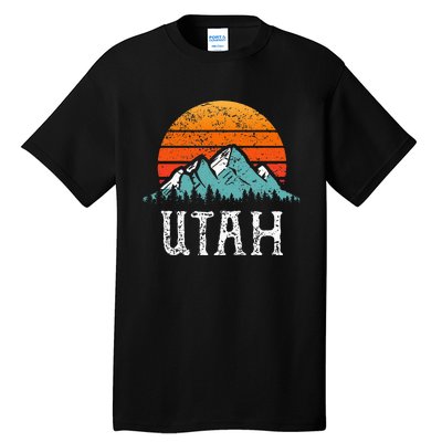 Vintage Utah Accessories Distressed 80s Mountains Retro Utah Tall T-Shirt