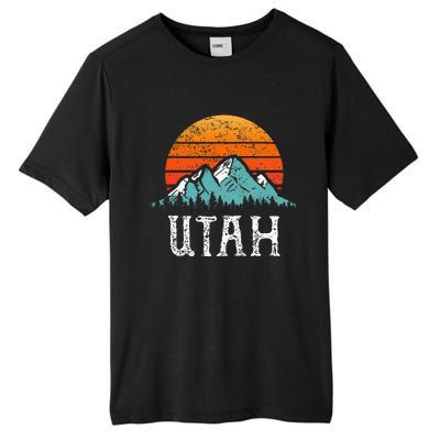 Vintage Utah Accessories Distressed 80s Mountains Retro Utah Tall Fusion ChromaSoft Performance T-Shirt