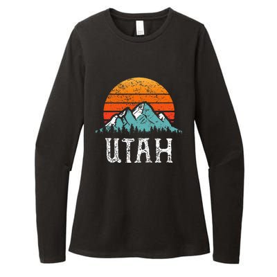 Vintage Utah Accessories Distressed 80s Mountains Retro Utah Womens CVC Long Sleeve Shirt