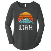 Vintage Utah Accessories Distressed 80s Mountains Retro Utah Women's Perfect Tri Tunic Long Sleeve Shirt