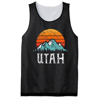 Vintage Utah Accessories Distressed 80s Mountains Retro Utah Mesh Reversible Basketball Jersey Tank