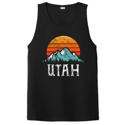 Vintage Utah Accessories Distressed 80s Mountains Retro Utah PosiCharge Competitor Tank