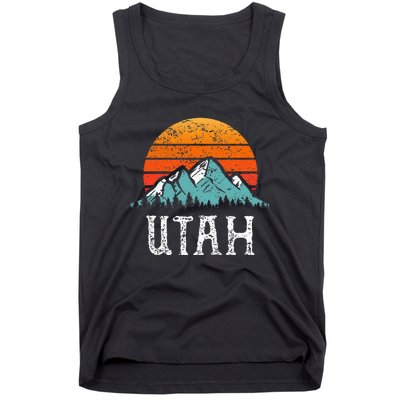 Vintage Utah Accessories Distressed 80s Mountains Retro Utah Tank Top