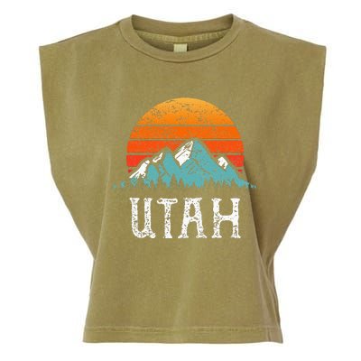 Vintage Utah Accessories Distressed 80s Mountains Retro Utah Garment-Dyed Women's Muscle Tee