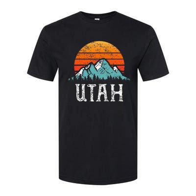 Vintage Utah Accessories Distressed 80s Mountains Retro Utah Softstyle CVC T-Shirt