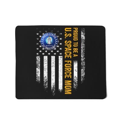 Vintage Usa American Flag Proud To Be A Us Space Force Mom Mousepad