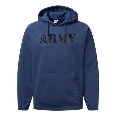 Vintage USA Army Military RED Friday Remember Retro Performance Fleece Hoodie