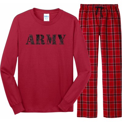 Vintage USA Army Military RED Friday Remember Retro Long Sleeve Pajama Set