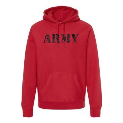 Vintage USA Army Military RED Friday Remember Retro Premium Hoodie