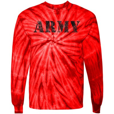 Vintage USA Army Military RED Friday Remember Retro Tie-Dye Long Sleeve Shirt