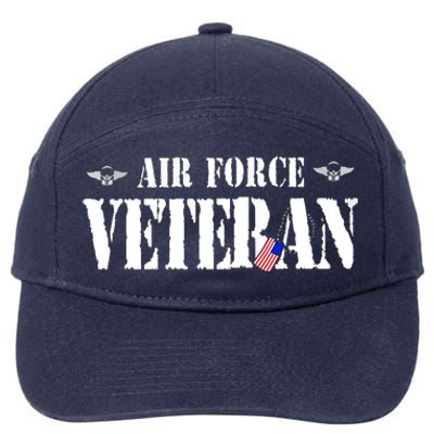 Veteran US Air Force American Flag Veterans 7-Panel Snapback Hat