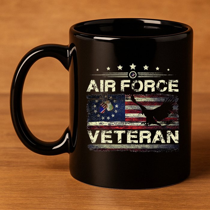 Veteran U.S A.Ir Force American Betsy Ross Flag 11oz C Handle Ceramic Mug