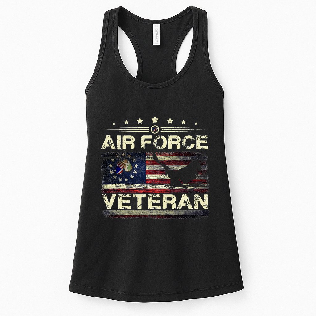 Veteran U.S A.Ir Force American Betsy Ross Flag Womens Tank Top