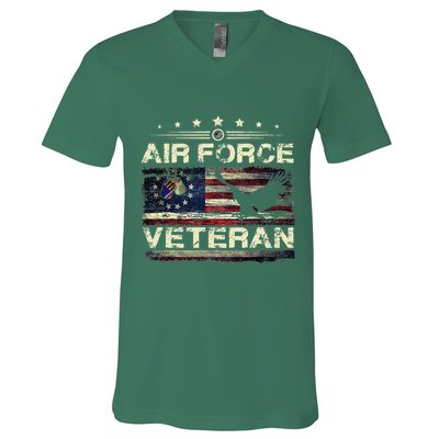 Veteran U.S A.Ir Force American Betsy Ross Flag V-Neck T-Shirt