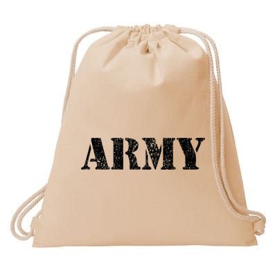 Vintage Usa Army I Military Green Drawstring Bag