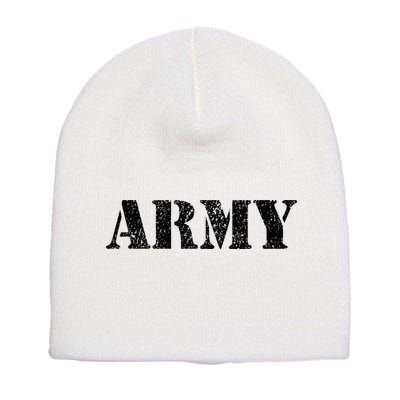Vintage Usa Army I Military Green Short Acrylic Beanie
