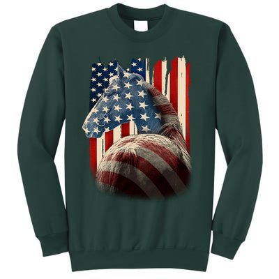 Vintage USA American Flag Horse Sweatshirt