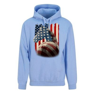 Vintage USA American Flag Horse Unisex Surf Hoodie