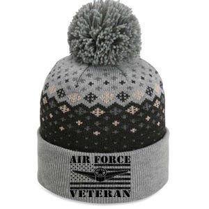 Veteran Us Air Force Meaningful Gift American Flag Veterans Top Gift The Baniff Cuffed Pom Beanie