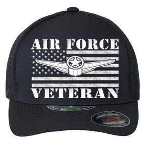 Veteran Us Air Force Meaningful Gift American Flag Veterans Top Gift Flexfit Unipanel Trucker Cap