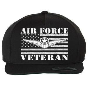 Veteran Us Air Force Meaningful Gift American Flag Veterans Top Gift Wool Snapback Cap