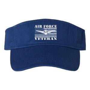 Veteran Us Air Force Meaningful Gift American Flag Veterans Top Gift Valucap Bio-Washed Visor