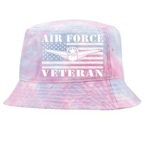 Veteran Us Air Force Meaningful Gift American Flag Veterans Top Gift Tie-Dyed Bucket Hat