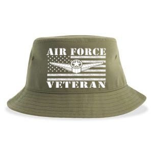 Veteran Us Air Force Meaningful Gift American Flag Veterans Top Gift Sustainable Bucket Hat