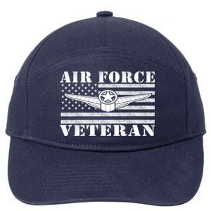 Veteran Us Air Force Meaningful Gift American Flag Veterans Top Gift 7-Panel Snapback Hat