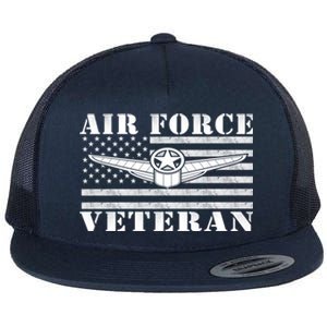 Veteran Us Air Force Meaningful Gift American Flag Veterans Top Gift Flat Bill Trucker Hat