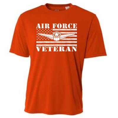 Veteran Us Air Force Gift American Flag Veterans Top Cool Gift Cooling Performance Crew T-Shirt