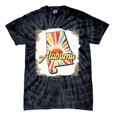 Vintage USA Alabama State Map Flag Souvenir Men Women Kids Tie-Dye T-Shirt